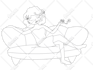 create coloring book page or line art