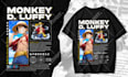 do custom japanese anime t shirt designs for you