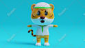 make a 3d cartoon character using a blender