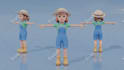 do 3d game character, 3d character modeling, 3d sculpting and low poly 3d model