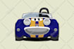 make chibi cartoon car illustration in perspective view
