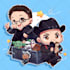draw cute couple chibi illustration
