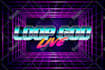 design an amazing chrome synthwave 80s logo for you
