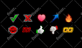 design text effect emote for twitch and gaming streamer
