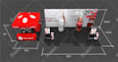 rendering 3d booth exhibition outdoor
