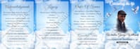 design event, funeral flyer, obituary and program in 3hrs