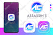 design modern mobile app icon, splash screens and web logo