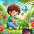 draw 3d children story book illustration cover children story book illustration