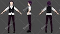 create a 3d character model, vtuber rigged, anime style using vroid