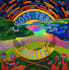 create a hand drawn psychedelic and trippy art