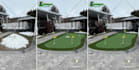 design golf putting green with landscape