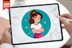 draw cute mascot cartoon character logo design, illustration
