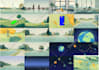 illustrate beautiful flat landscape illustration art