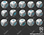 make 3d dice models with custom fonts that can be 3d printed