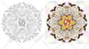 illustrate mandala art coloring book for adults and kids