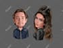draw cartoon caricature couple from your photo