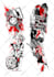 do premium trash polka design , sleeve tattoo