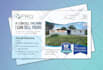 design luxurious real estate sales flyer or eddm postcard