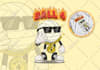 create a custom vintage mascot logo in retro cartoon style