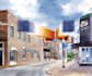 draw architecture and city landscape for commercial using