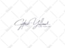 design handwritten signature logo with full copyright