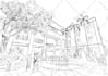 do digital architectural sketch and illustration as you want