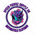 design hand draw oni mask logo ilustration
