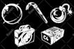 design 2d flat UI icons, items, skills for your games