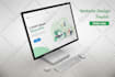 design one page or landing page website template, web ui