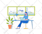 design modern flat vector illustrations for website, app, animation