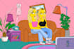 drawing simpsonized custom portrait
