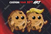 design high quality nft art and generate collection metadata in chibi art style