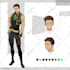 draw cool character sheet and design concept in anime style