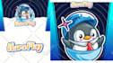 design cute cartoon and mascot logo brand with merchandise