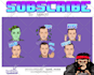 create chibi twitch emotes, badges, sub badges design