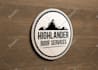 design retro vintage badge, round, circle or outdoor theme logo