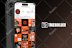design instagram profile posts and stories