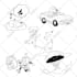 draw black and white cartoon character line art