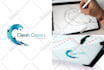 design a handcrafted 3d style logo with a premium finish