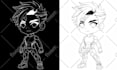 draw chibi character with anime style for mascot, avatar, merchandise