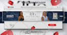 design luxury real estate and realtor youtube banner and logo