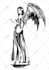 do custom hand drawn dark art horror and metal illustration