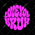 design custom creative circular lettering sticker