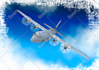 make a realistic digital illustration of an airplane