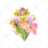 illustrate beautiful hand drawn floral bouquets