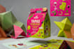 design product packaging box and label with 3d mockup and branding