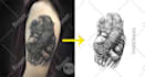 convert your tattoo into stencil,vector,sketch with manipulation