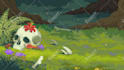 make pixel art scene or background