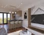 design kitchen interior in 3d and render
