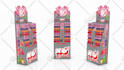 design product display counter top, posm items, retail display